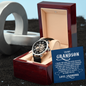 Grandma To Grandson - Men's Openwork Watch with Message Card for Grandson