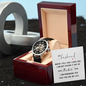 To My Husband - Men's Openwork Watch with Romantic Message Card for Husband