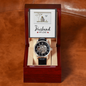 To My Husband - Men's Openwork Watch with Message Card for Husband