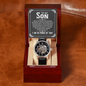 To My Son - Men's Openwork Watch with Message Card for Son