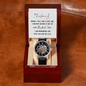 To My Husband - Men's Openwork Watch with Romantic Message Card for Husband
