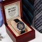 To My Boyfriend - Men's Openwork Watch with Romantic Message Card for Boyfriend