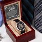 To My Son - Men's Openwork Watch with Message Card for Son
