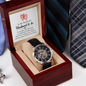 To My Husband To Be - Men's Openwork Watch with Romantic Message Card for Husband To Be