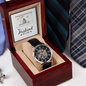 To My Husband - Men's Openwork Watch with Message Card for Husband