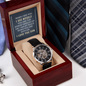To My Son - Men's Openwork Watch with Message Card for Son