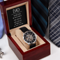 To My Dad - Men's Openwork Watch with Message Card for Dad