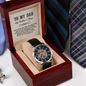 To My Dad - Men's Openwork Watch with Father's Day Message Card
