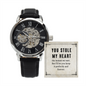 To My Boyfriend - Men's Openwork Watch with Romantic Message Card for Boyfriend