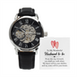 To My Husband To Be - Men's Openwork Watch with Romantic Message Card for Husband To Be