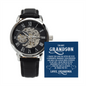 Grandma To Grandson - Men's Openwork Watch with Message Card for Grandson
