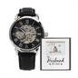 To My Husband - Men's Openwork Watch with Message Card for Husband