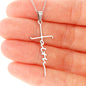 To My Daughter - Faith Cross Necklace with Graduation Message Card & QR code for E-card