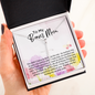 To My Bonus Mom - Faith Cross Necklace with Message Card