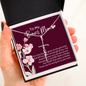 To My Bonus Mom - Faith Cross Necklace with Message Card