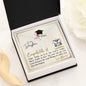 To My Daughter - Faith Cross Necklace with Graduation Message Card & QR code for E-card