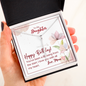 To My Daughter - Faith Cross Necklace with Birthday Message Card