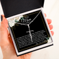 To My Mom (On My Wedding Day) - Faith Cross Necklace with Message Card