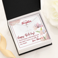 To My Daughter - Faith Cross Necklace with Birthday Message Card
