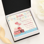 To My Daughter - Faith Cross Necklace with Birthday Message Card