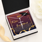 To My Daughter - Faith Cross Necklace with Graduation Message Card