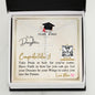 To My Daughter - Faith Cross Necklace with Graduation Message Card & QR code for E-card