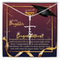 To My Daughter - Faith Cross Necklace with Graduation Message Card