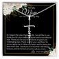 To My Mom (On My Wedding Day) - Faith Cross Necklace with Message Card