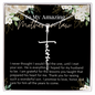 To My Mother-In-Law - Faith Cross Necklace with Message Card