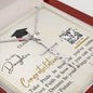 To My Daughter - Faith Cross Necklace with Graduation Message Card & QR code for E-card