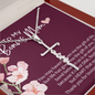 To My Bonus Mom - Faith Cross Necklace with Message Card