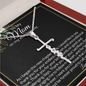 To My Mom (On My Wedding Day) - Faith Cross Necklace with Message Card