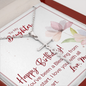 To My Daughter - Faith Cross Necklace with Birthday Message Card
