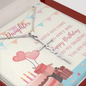 To My Daughter - Faith Cross Necklace with Birthday Message Card