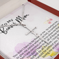 To My Bonus Mom - Faith Cross Necklace with Message Card