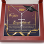 To My Daughter - Faith Cross Necklace with Graduation Message Card