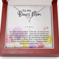To My Bonus Mom - Faith Cross Necklace with Message Card