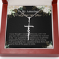 To My Mother-In-Law - Faith Cross Necklace with Message Card