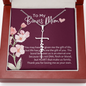 To My Bonus Mom - Faith Cross Necklace with Message Card