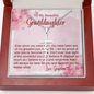 To My Granddaughter - Faith Cross Necklace with Message Card