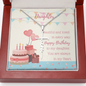 To My Daughter - Faith Cross Necklace with Birthday Message Card