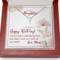 To My Daughter - Faith Cross Necklace with Birthday Message Card