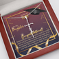 To My Daughter - Faith Cross Necklace with Graduation Message Card