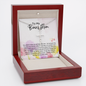 To My Bonus Mom - Faith Cross Necklace with Message Card