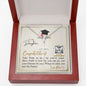 To My Daughter - Faith Cross Necklace with Graduation Message Card & QR code for E-card