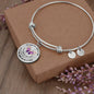In Memory of Your Loved One - My Mind Still Talks to You... - Circle Adjustable Bangle Bracelet - Loving Family