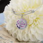 To My Mom - Awesome Mom - Circle Bangle Bracelet - Loving Family