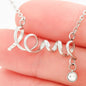 To My Wife - Scripted Love Necklace with V-day Message Card & QR code for E-Card