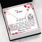 Dear Mom - Scripted Love Necklace with Message Card with QR cord for E-Card