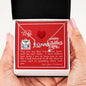 To My Wife - Scripted Love Necklace with V-day Message Card & QR code for E-Card